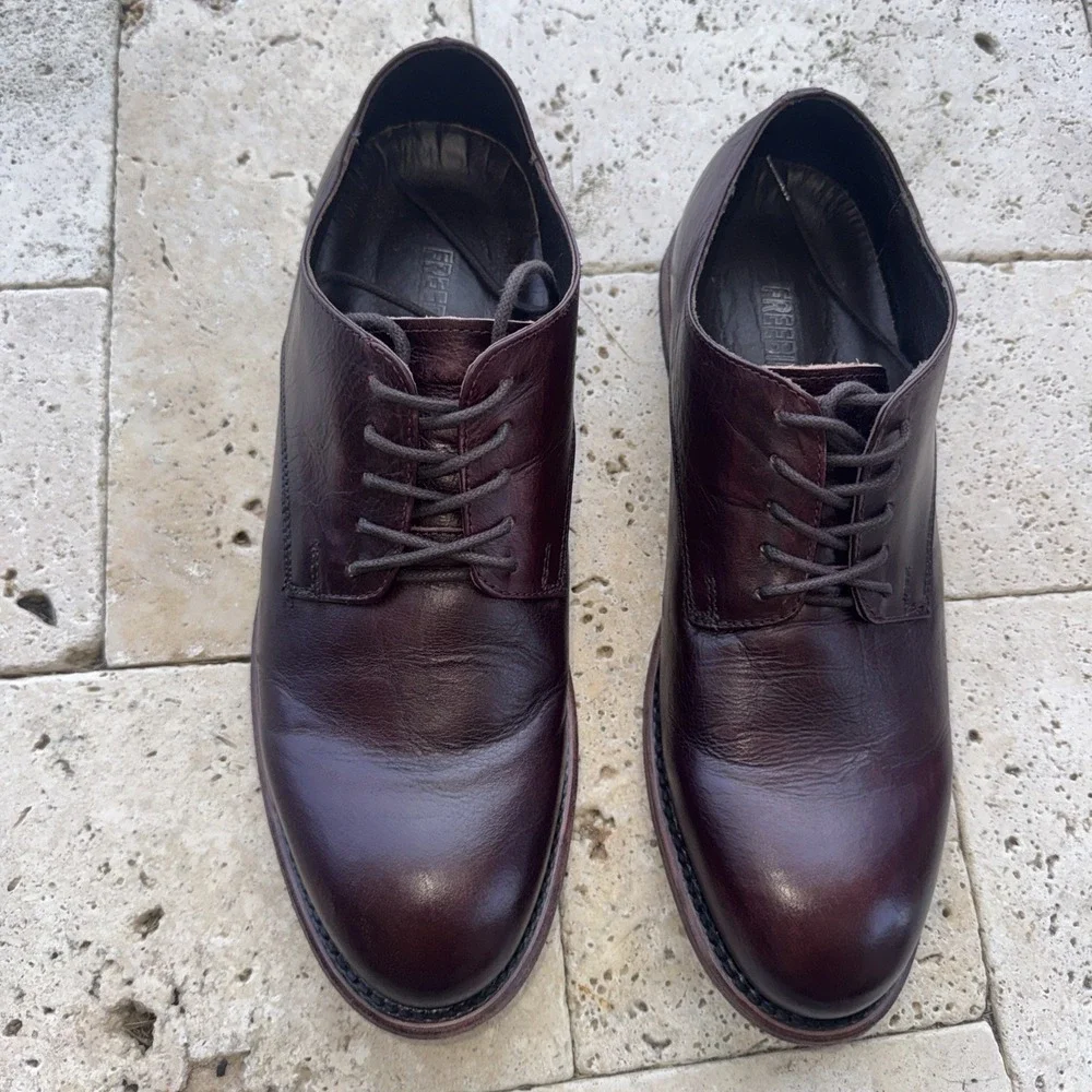 Freebird  Mens Sloane Size 11 Leather Dress Shoes Wine Discontinued